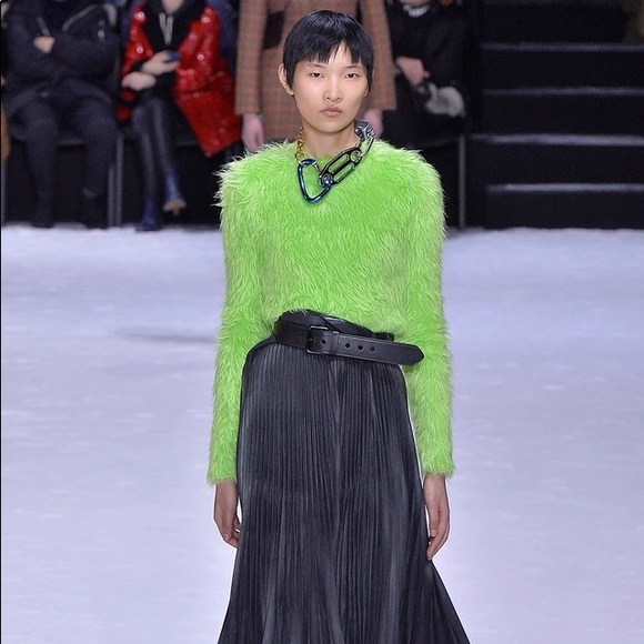 Balenciaga Fuzzy Green Sweater - Picture 2 of 5